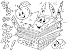 Coloring page back to school