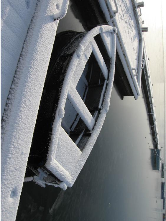 boat in winter
