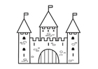 Coloring page castle - 2