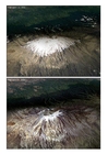 Photo changes in snow accumulations on Mount Kilimanjaro.