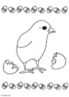 Coloring page chicken