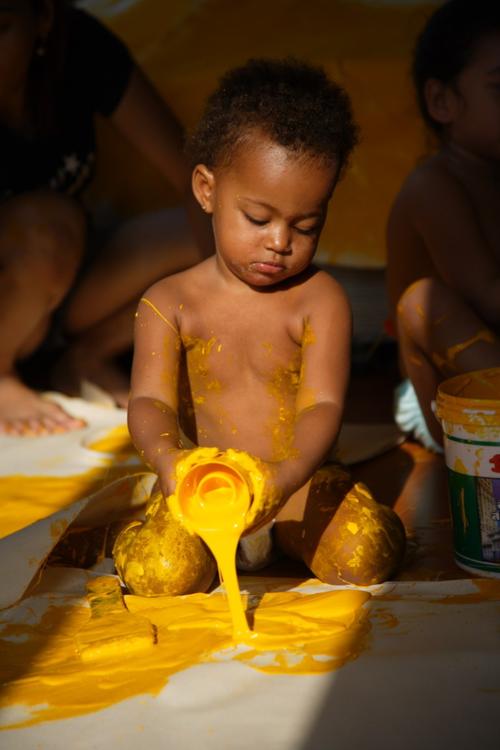 Child with Paint