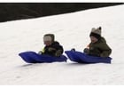 Photo children on the sled