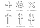 Coloring page crosses