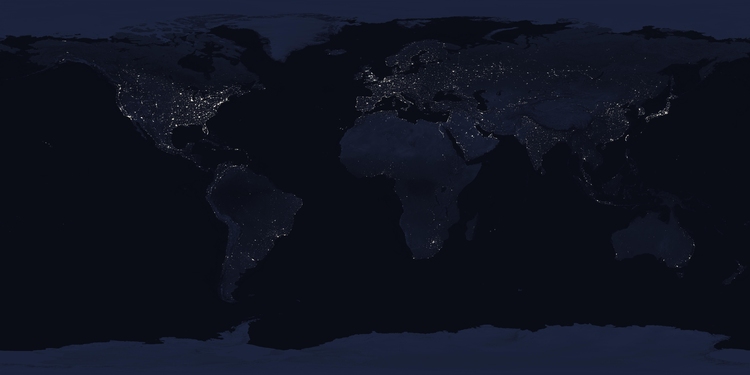 Photo Earth by night