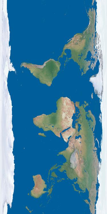 Earth without clouds