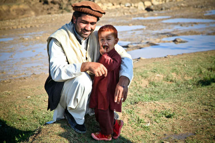 Photo father with son