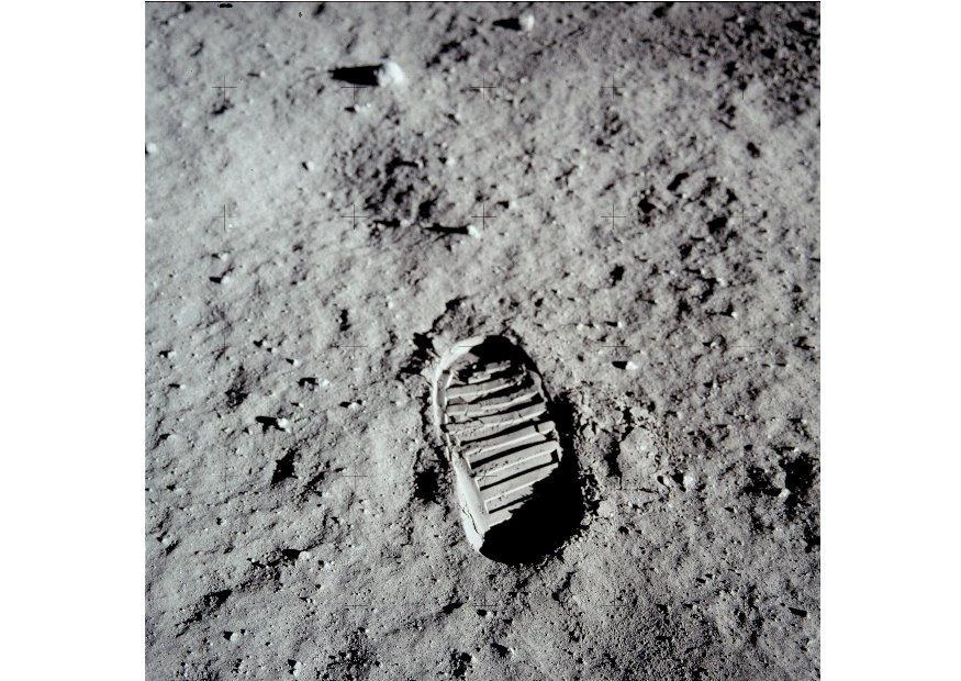 Photo first steps on moon