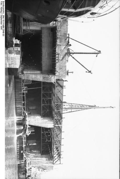 France - Brest - construction of submarine bunker