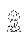 Coloring page hamster