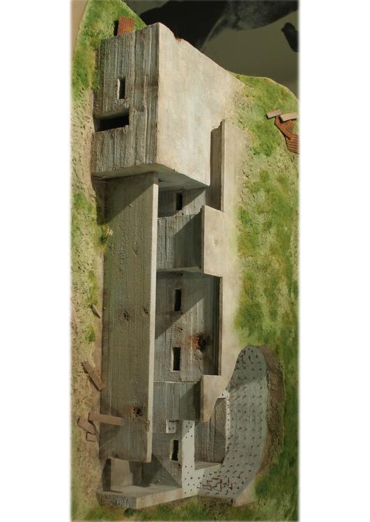 model of a German bunker, 1916