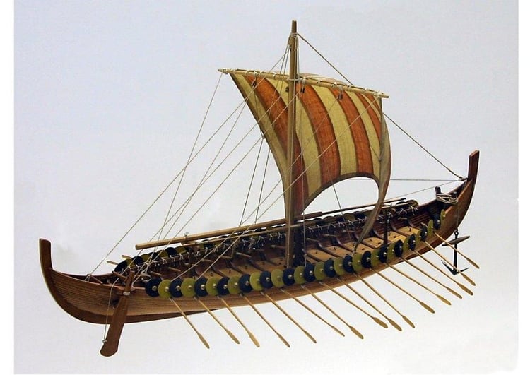 Photo model of Gokstad viking ship