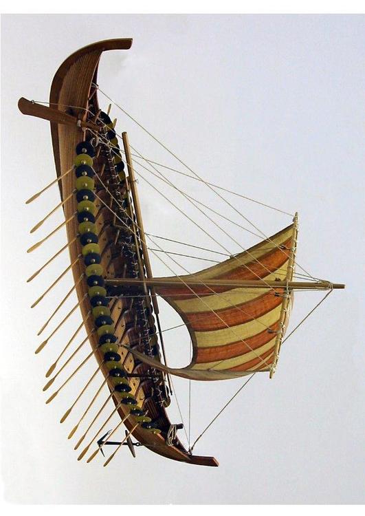model of Gokstad Viking ship