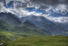 mountains and clouds