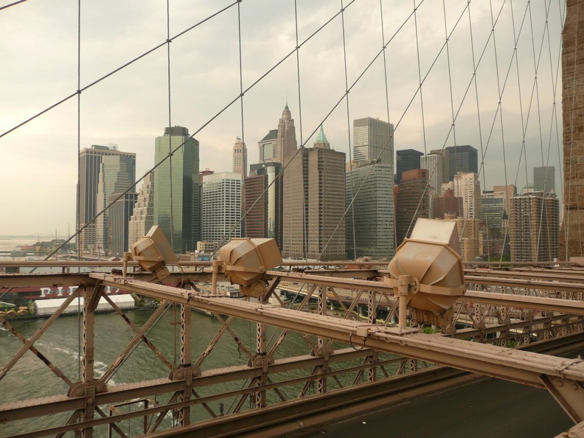 Photo New York - Brooklyn Bridge and Manhattan