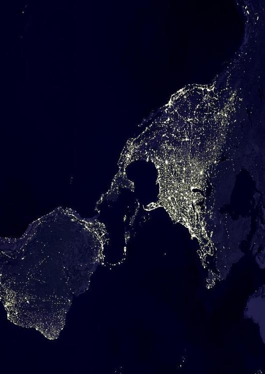 night image Earth, Area 3