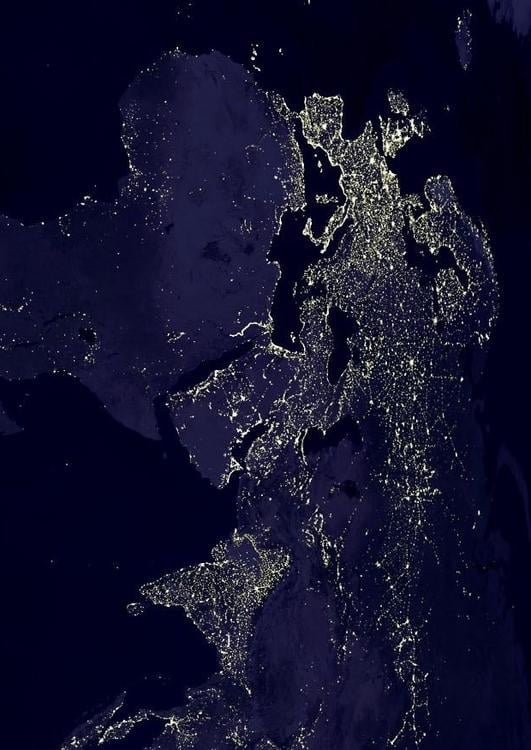 night image Earth, Area 4