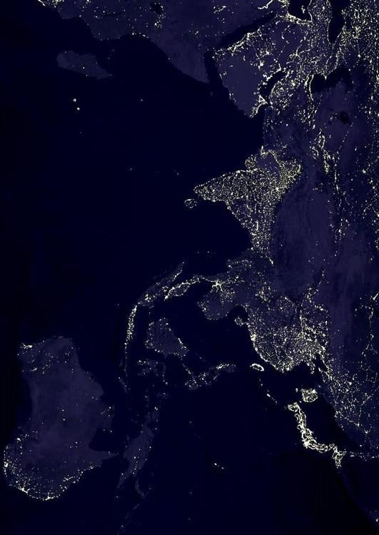 night image Earth,  Area 6