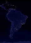 night image urbanized Earth, South America