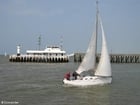 Photos pier with sailing boat