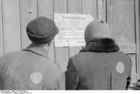 Poland - Ziechnau - Jews in front of a notice