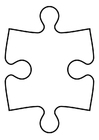 Coloring page puzzle piece