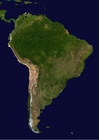satelite image South America