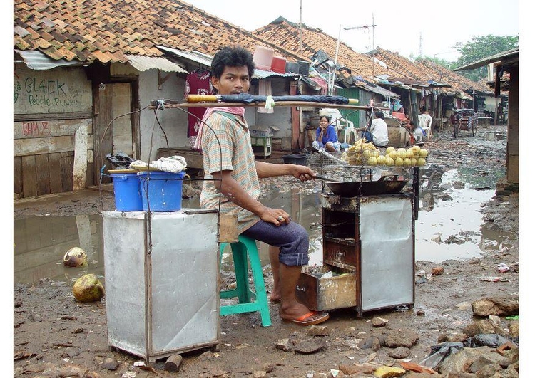 Photo slums in Jakarta, Indonesia