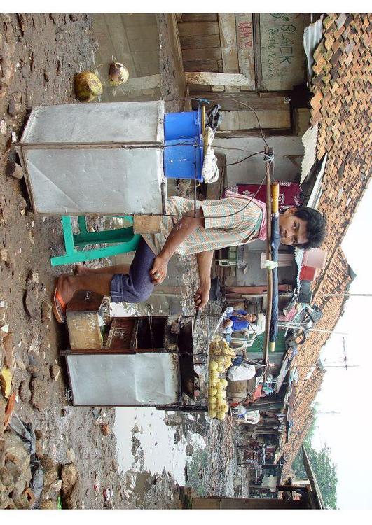 slums in Jakarta, Indonesia