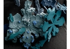 snow crystals under microscope