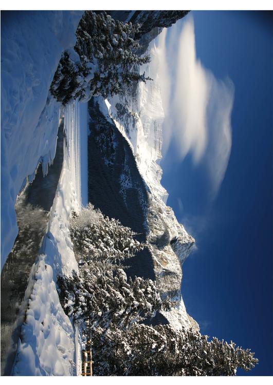 snow landscape in the mountains