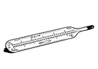 Coloring page thermometer