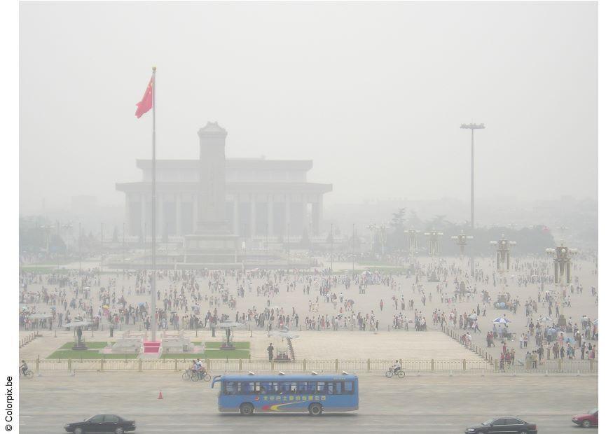 Photo Tienanmn Square with smog