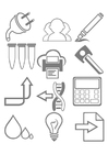 Coloring page work tools